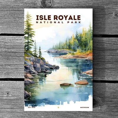 Isle Royale National Park Poster, Travel Art, Office Poster, Home Decor | S8 - image3